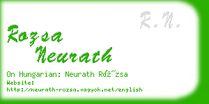 rozsa neurath business card